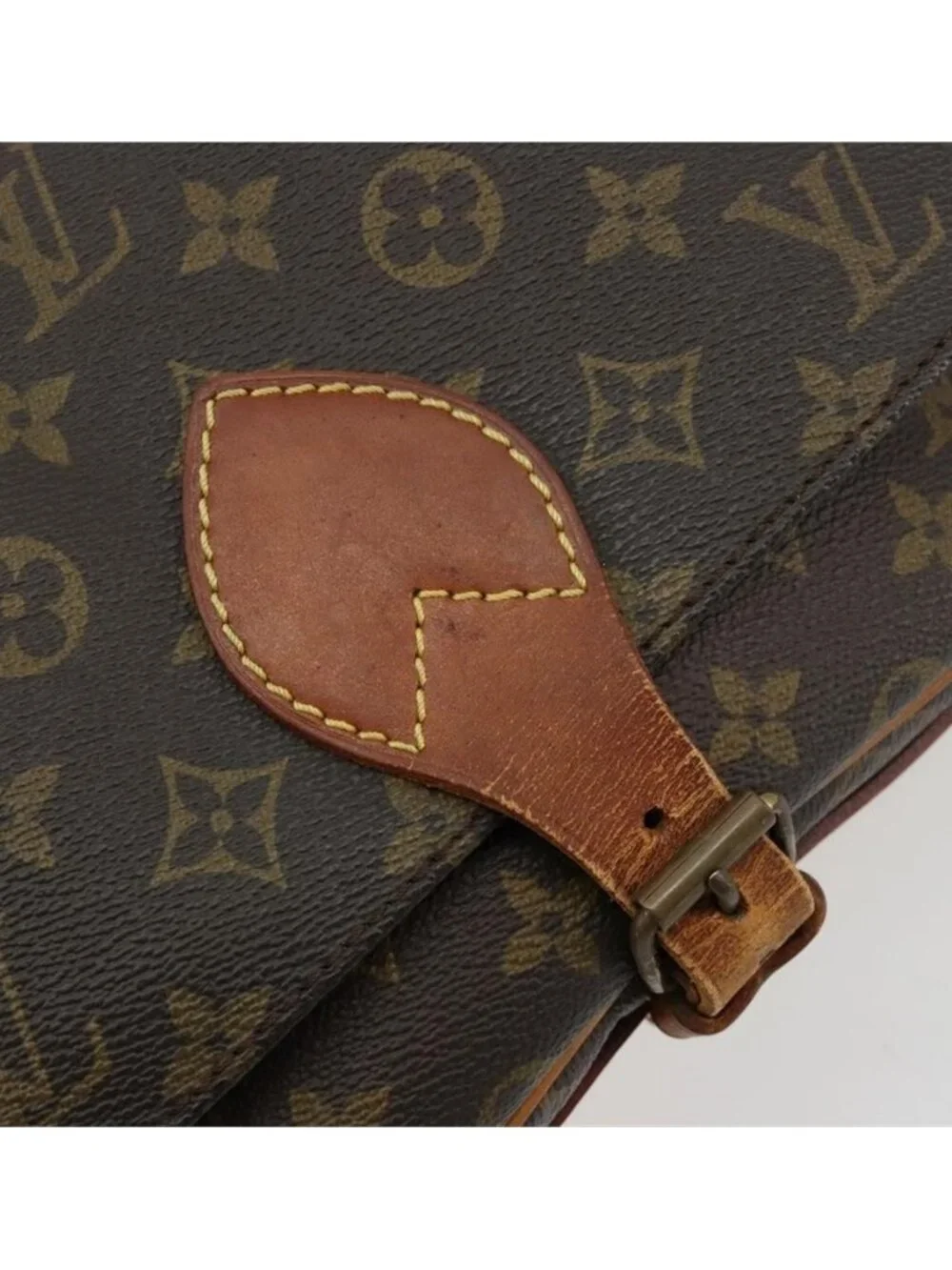 Authentic LOUIS VUITTON Monogram Cartouchiere MM Shoulder Bag M51253 LV